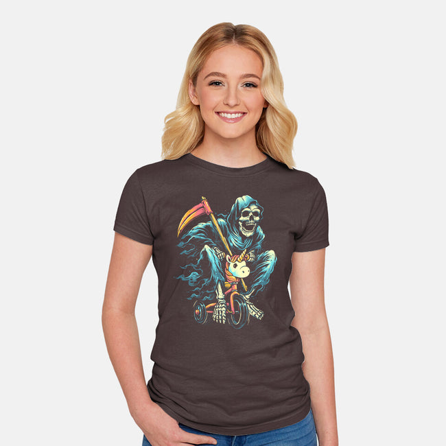 Last Ride-womens fitted tee-glitchygorilla