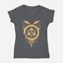 Gilded Snakes of Alchemy-womens v-neck tee-icewreath