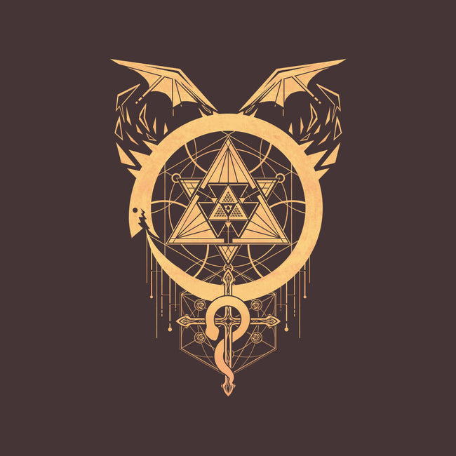 Gilded Snakes of Alchemy-none removable cover w insert throw pillow-icewreath