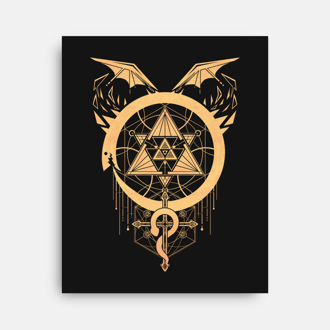 Gilded Snakes of Alchemy-none stretched canvas-icewreath