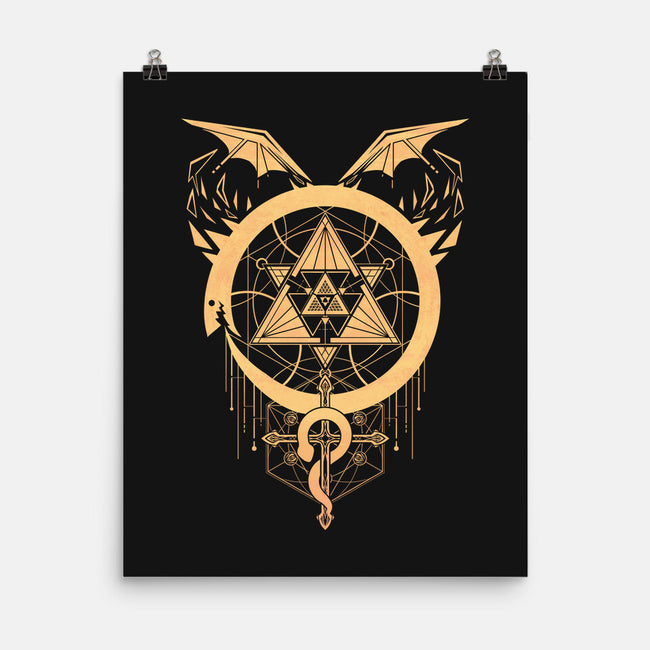Gilded Snakes of Alchemy-none matte poster-icewreath