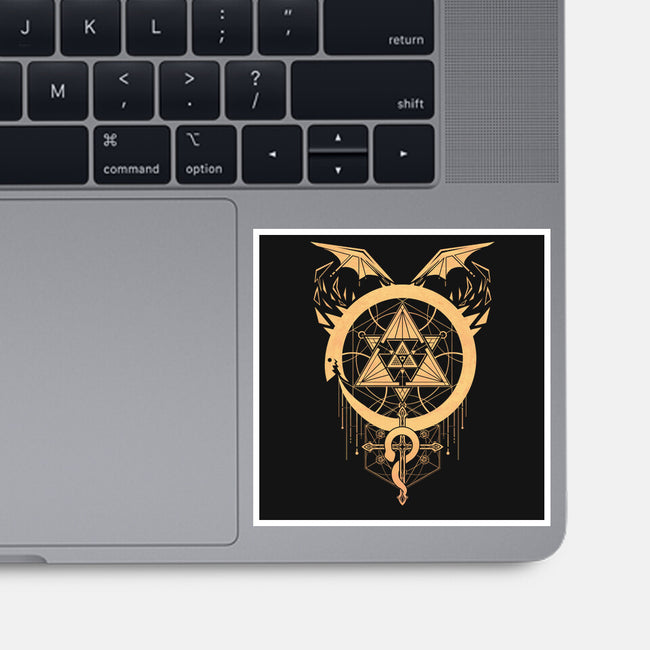 Gilded Snakes of Alchemy-none glossy sticker-icewreath