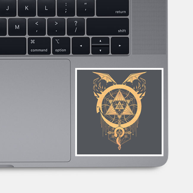 Gilded Snakes of Alchemy-none glossy sticker-icewreath