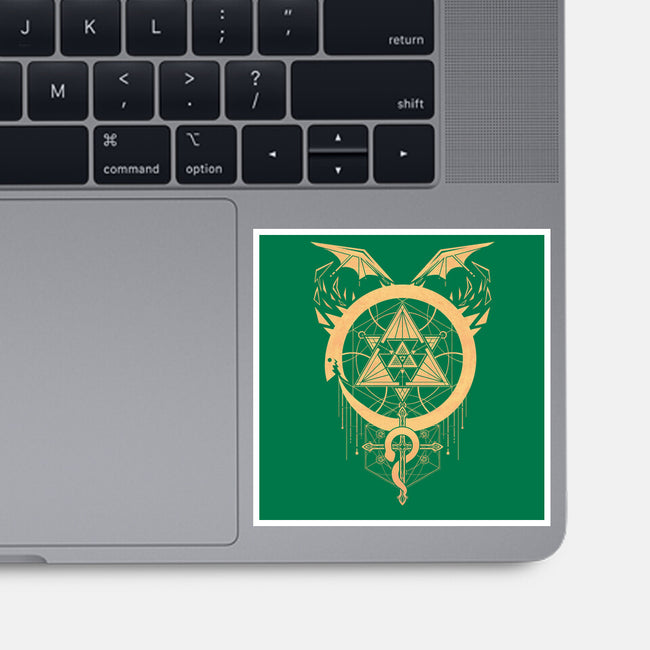 Gilded Snakes of Alchemy-none glossy sticker-icewreath