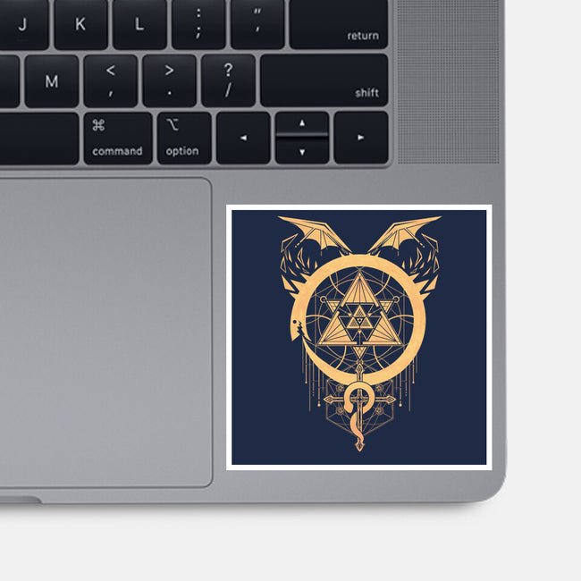 Gilded Snakes of Alchemy-none glossy sticker-icewreath