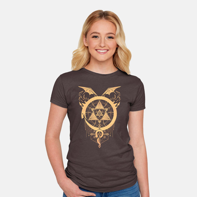 Gilded Snakes of Alchemy-womens fitted tee-icewreath