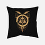 Gilded Snakes of Alchemy-none non-removable cover w insert throw pillow-icewreath