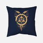 Gilded Snakes of Alchemy-none removable cover w insert throw pillow-icewreath
