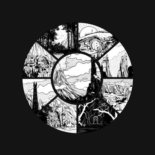 Middle Earth-unisex baseball tee-fanfabio