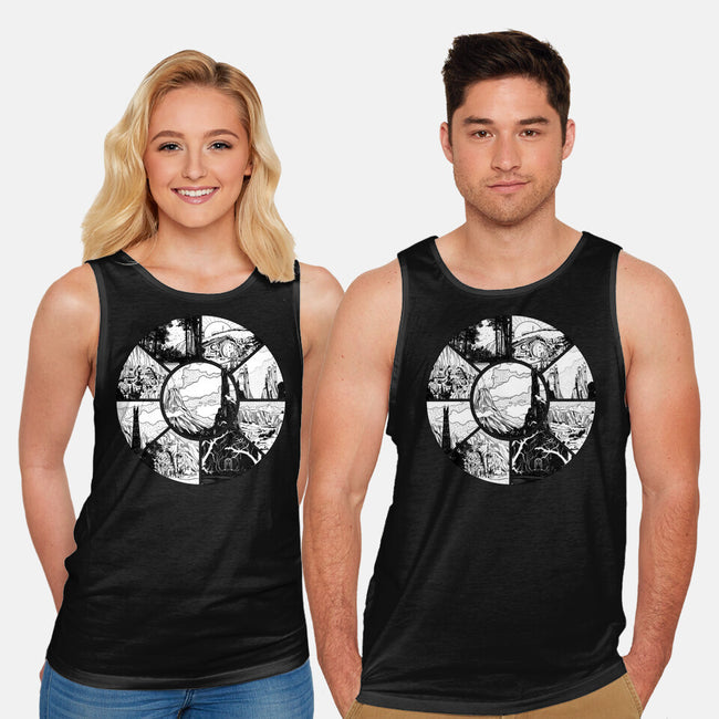 Middle Earth-unisex basic tank-fanfabio