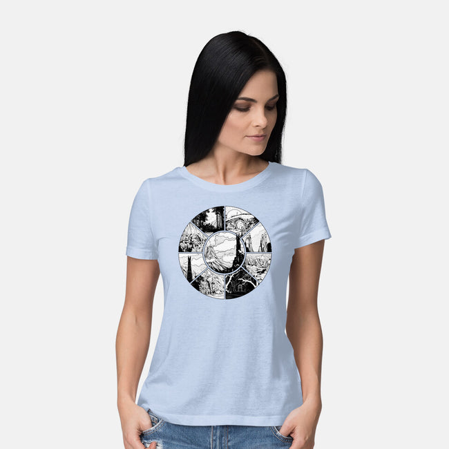 Middle Earth-womens basic tee-fanfabio