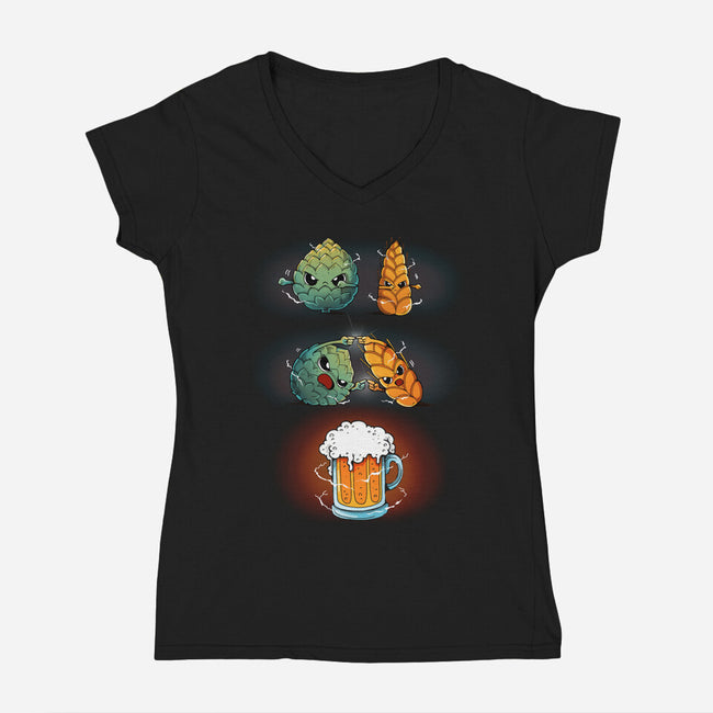 Beer Fusion 2.0-womens v-neck tee-Vallina84