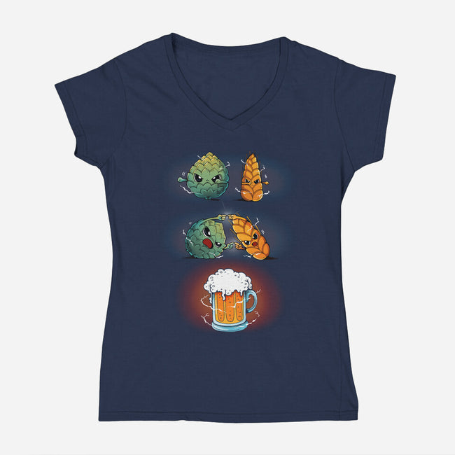 Beer Fusion 2.0-womens v-neck tee-Vallina84