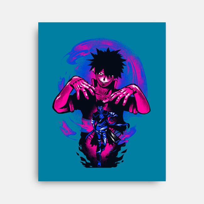 Blue Flame Dabi-none stretched canvas-hypertwenty