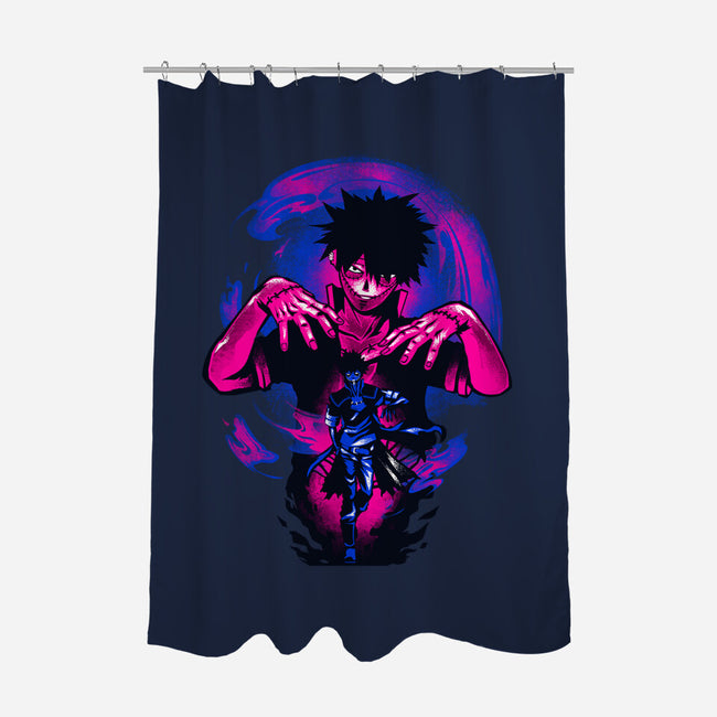 Blue Flame Dabi-none polyester shower curtain-hypertwenty