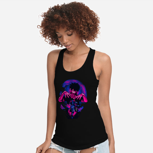 Blue Flame Dabi-womens racerback tank-hypertwenty