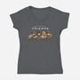 Second Breakfast Friends-womens v-neck tee-fanfabio