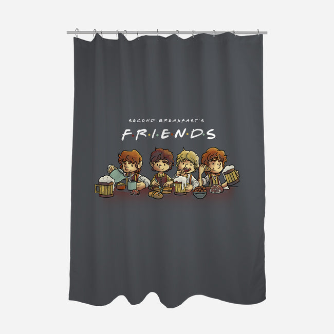 Second Breakfast Friends-none polyester shower curtain-fanfabio