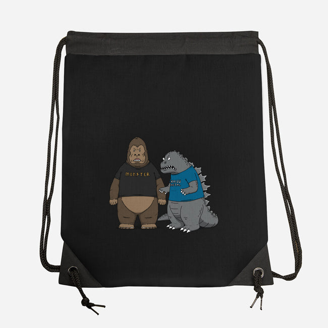 Stupid Kaiju-none drawstring bag-pigboom