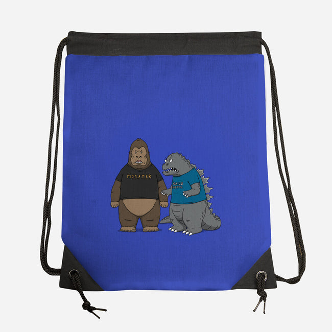 Stupid Kaiju-none drawstring bag-pigboom