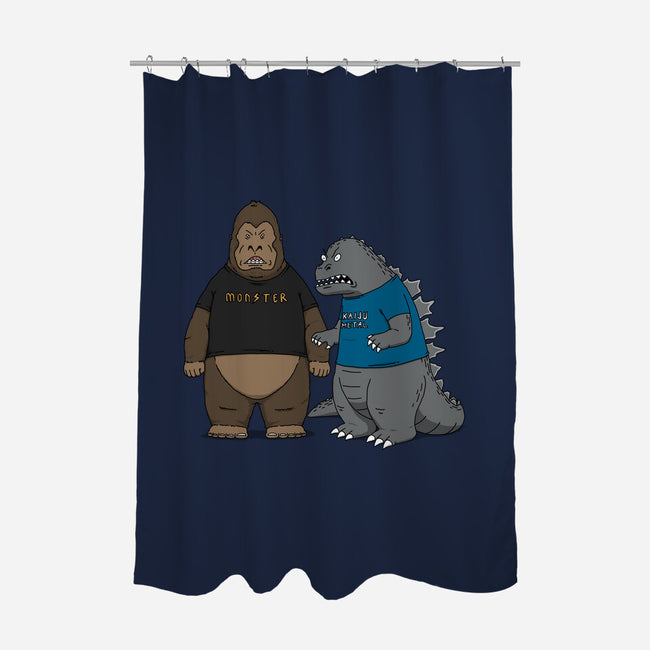 Stupid Kaiju-none polyester shower curtain-pigboom