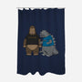 Stupid Kaiju-none polyester shower curtain-pigboom