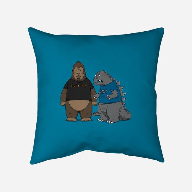 Stupid Kaiju-none removable cover w insert throw pillow-pigboom