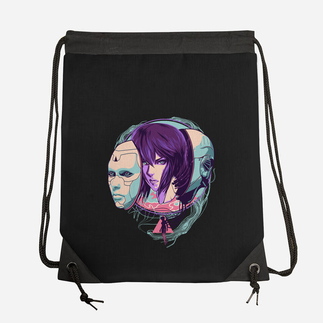Ghost In the Shell-none drawstring bag-heydale