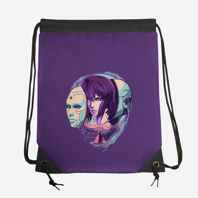 Ghost In the Shell-none drawstring bag-heydale