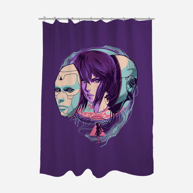 Ghost In the Shell-none polyester shower curtain-heydale