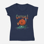 Critical Death Metal-womens v-neck tee-pigboom