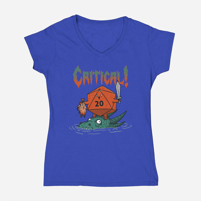 Critical Death Metal-womens v-neck tee-pigboom