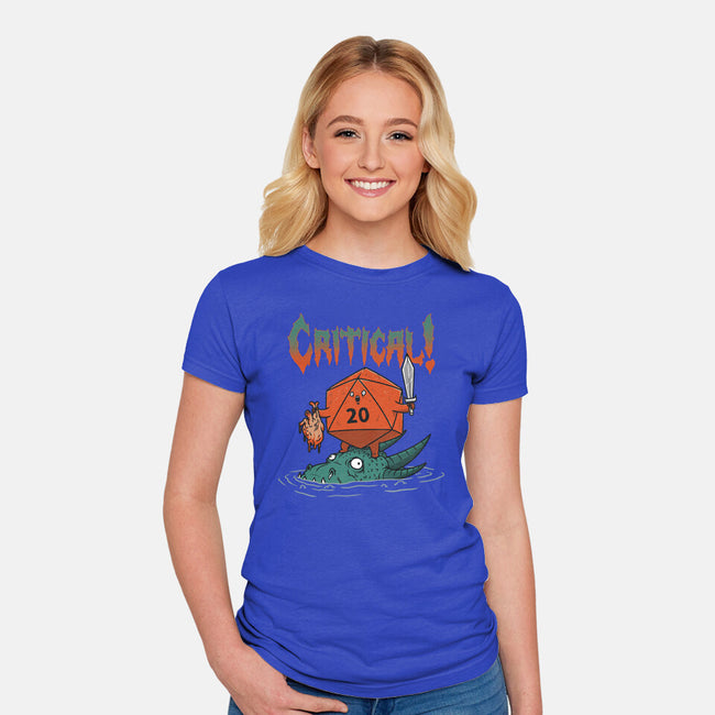 Critical Death Metal-womens fitted tee-pigboom