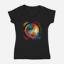 Yin Yang Dice-womens v-neck tee-Vallina84