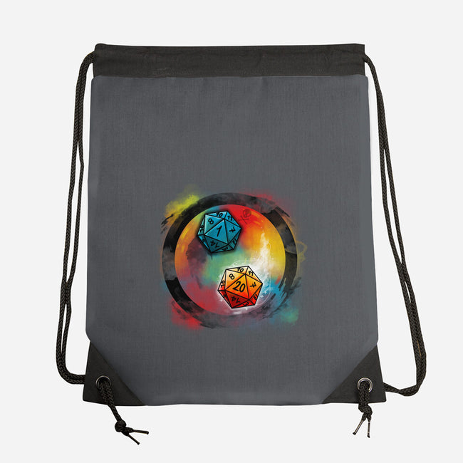 Yin Yang Dice-none drawstring bag-Vallina84