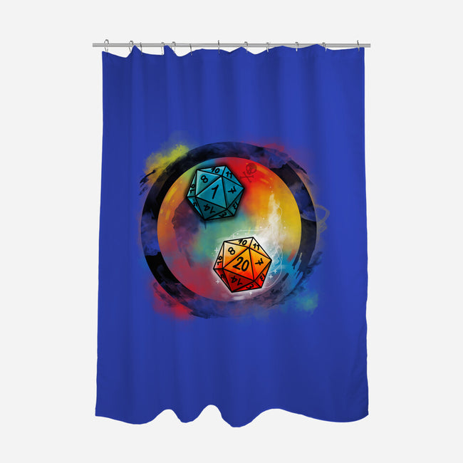 Yin Yang Dice-none polyester shower curtain-Vallina84