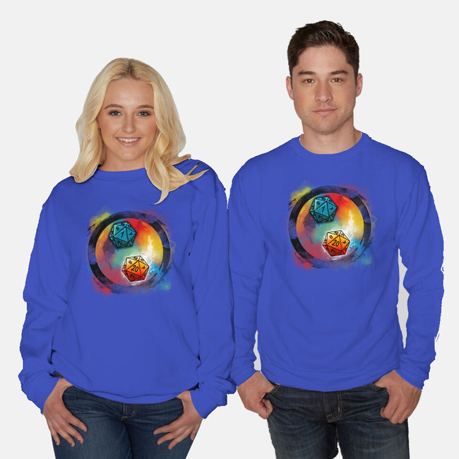 Yin Yang Dice-unisex crew neck sweatshirt-Vallina84