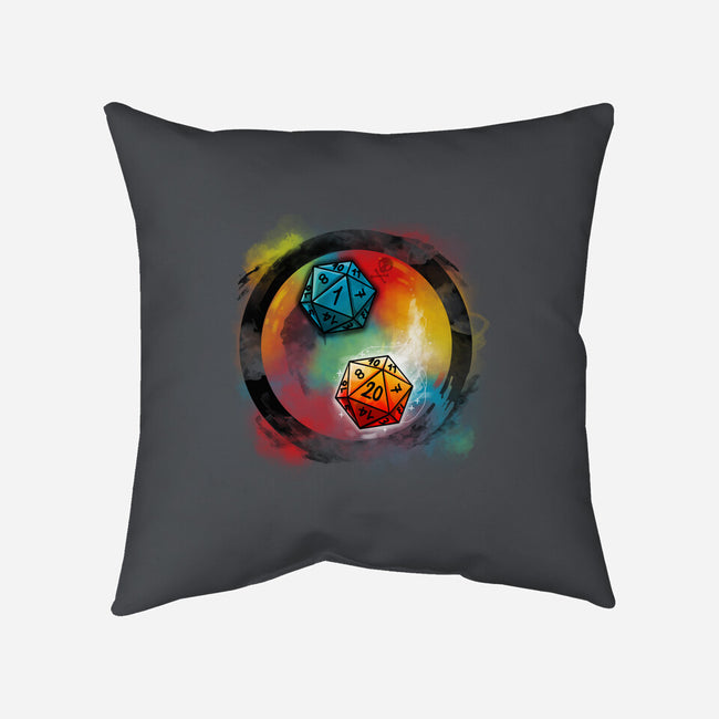 Yin Yang Dice-none non-removable cover w insert throw pillow-Vallina84