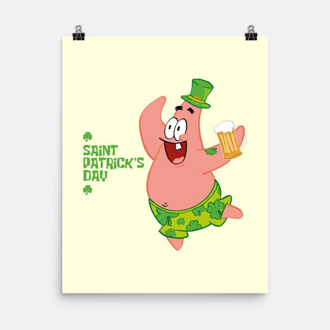 Saint Patrick Star's Day-none matte poster-nathanielf