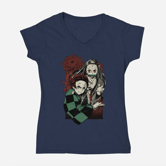 Slayers-womens v-neck tee-Hafaell