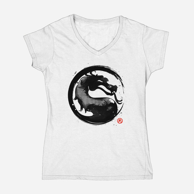 Mortal Ink-womens v-neck tee-retrodivision