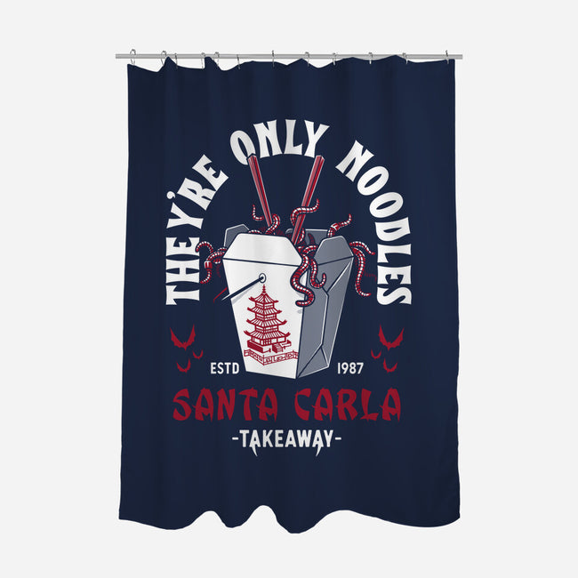 They're Only Noodles-none polyester shower curtain-Nemons