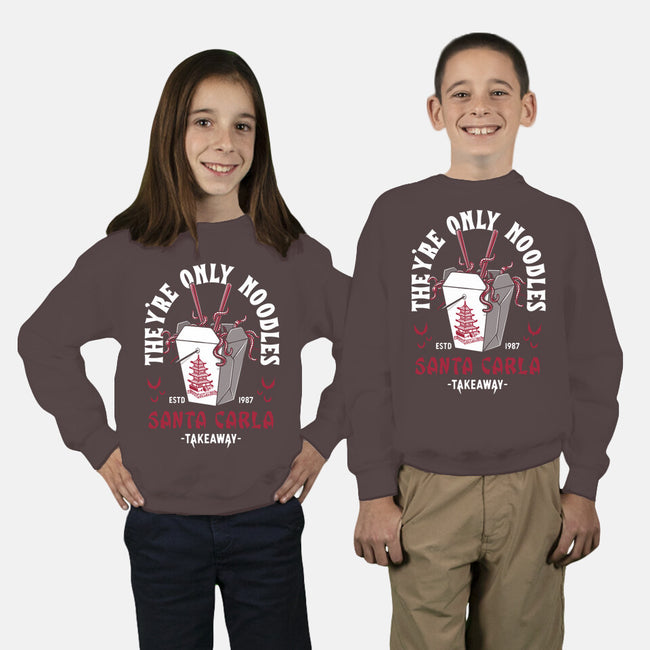 They're Only Noodles-youth crew neck sweatshirt-Nemons