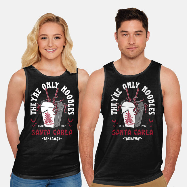 They're Only Noodles-unisex basic tank-Nemons
