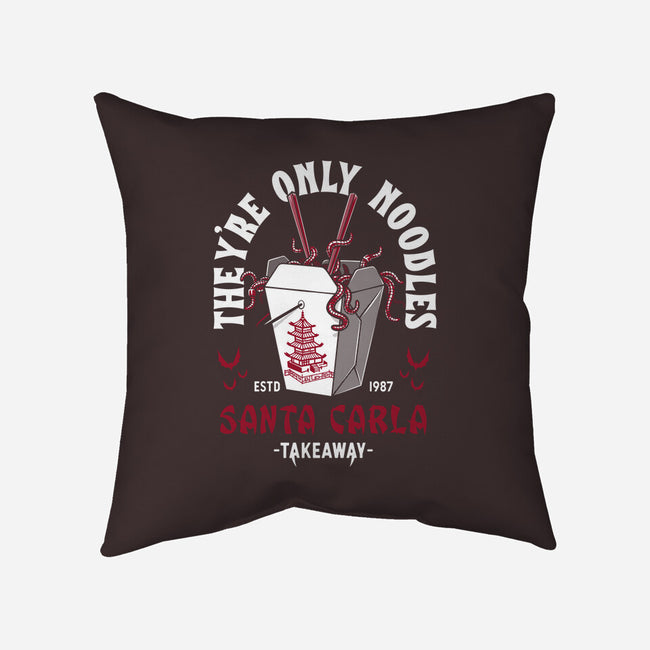 They're Only Noodles-none removable cover throw pillow-Nemons