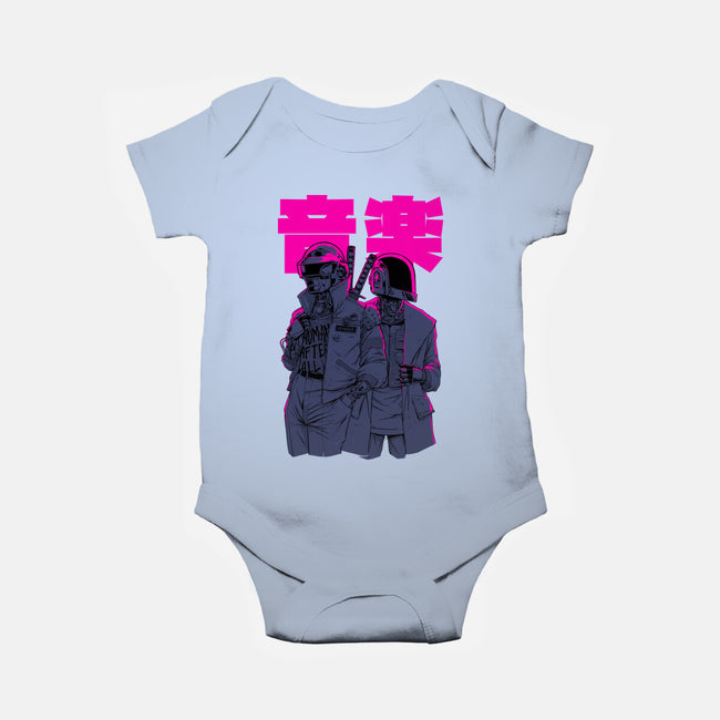 Daft Cyberpunk-baby basic onesie-Hafaell