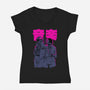 Daft Cyberpunk-womens v-neck tee-Hafaell