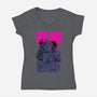 Daft Cyberpunk-womens v-neck tee-Hafaell