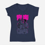 Daft Cyberpunk-womens v-neck tee-Hafaell