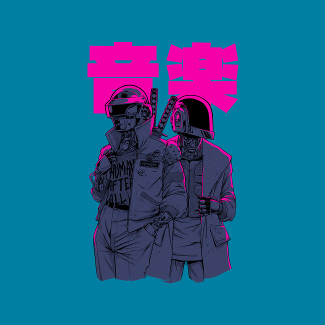Daft Cyberpunk-womens fitted tee-Hafaell